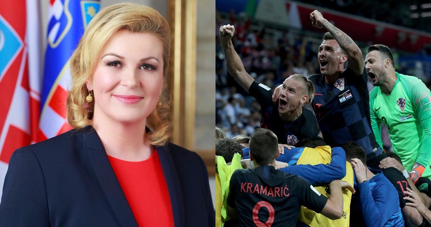 7 Gaya Presiden cantik Kroasia saat dukung negaranya di Piala Dunia