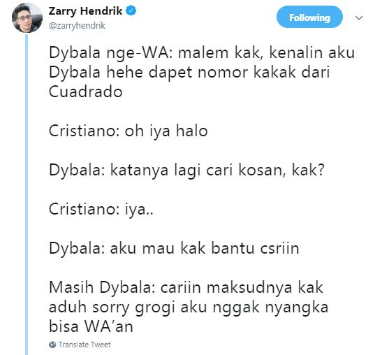 10 Chat imajinasi Ronaldo bersama para pemain bintang ini kocak pol