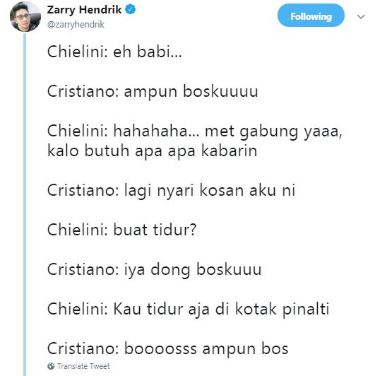 10 Chat imajinasi Ronaldo bersama para pemain bintang ini kocak pol