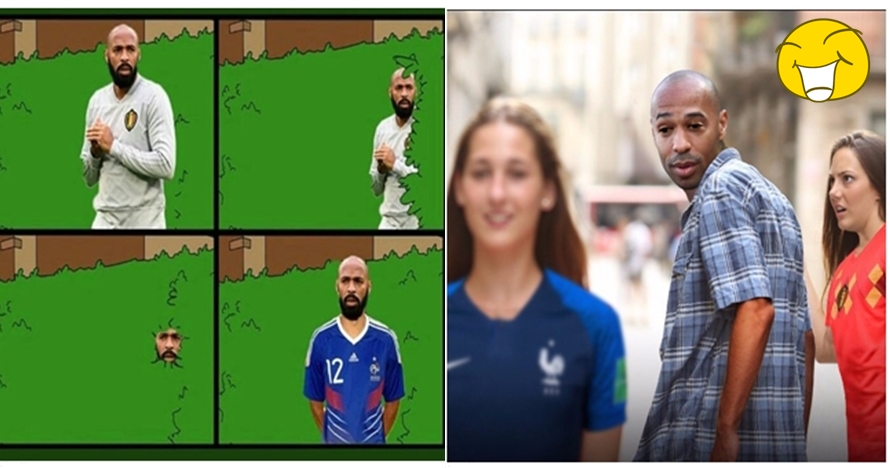 10 Meme perasaan Thierry Henry lihat Belgia kalah, kocaknya nampol