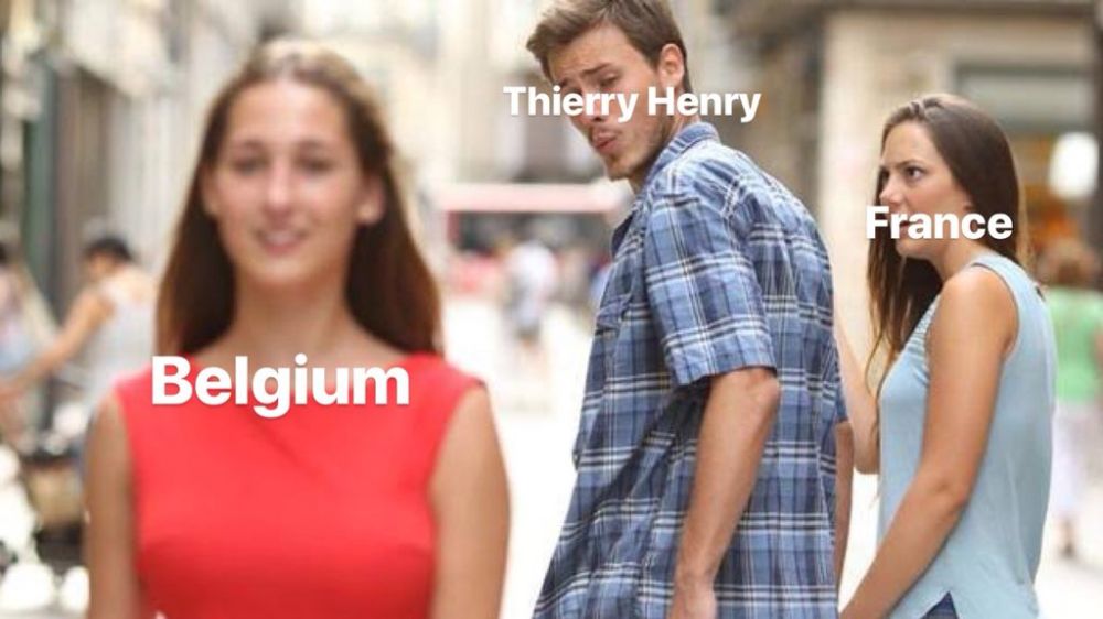 10 Meme perasaan Thierry Henry lihat Belgia kalah, kocaknya nampol