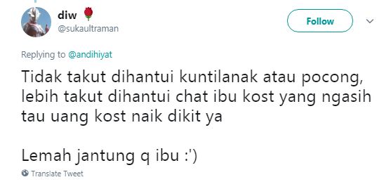 10 Cuitan 'lebih takut dihantui' ini kocaknya bikin merinding disko