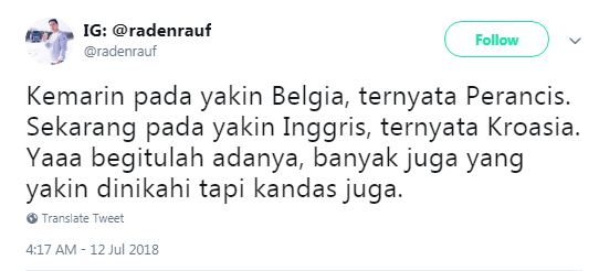 11 Cuitan tentang kekalahan Inggris ini bikin ketawa miris