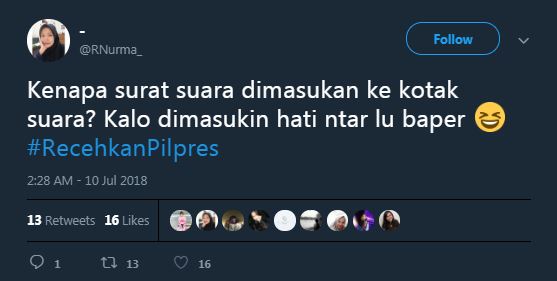 Berkedok curhat, 8 cuitan 'Recehkan Pilpres' ini bikin nyengir kuda