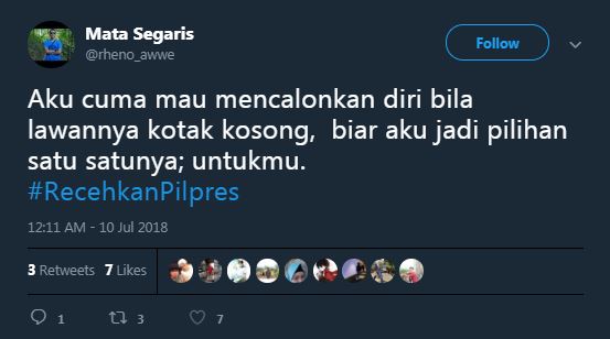 Berkedok curhat, 8 cuitan 'Recehkan Pilpres' ini bikin nyengir kuda