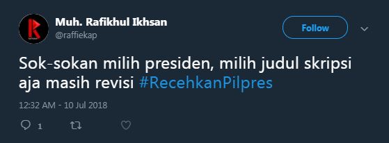Berkedok curhat, 8 cuitan 'Recehkan Pilpres' ini bikin nyengir kuda