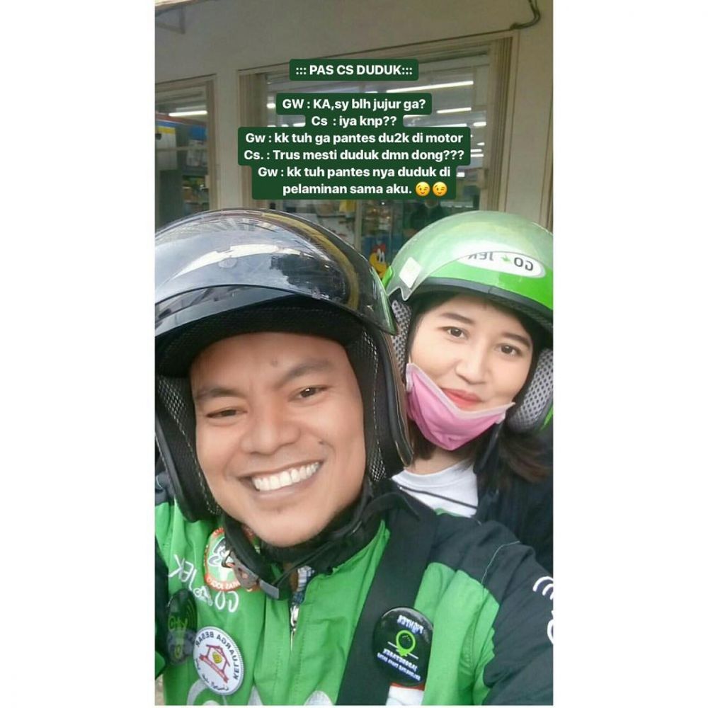 8 Aksi driver ojol gombalin & ajak selfie penumpang cantik, pede abis!