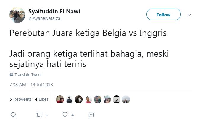 10 Cuitan 'sisa-sisa Belgia vs Inggris' ini bikin hati teriris