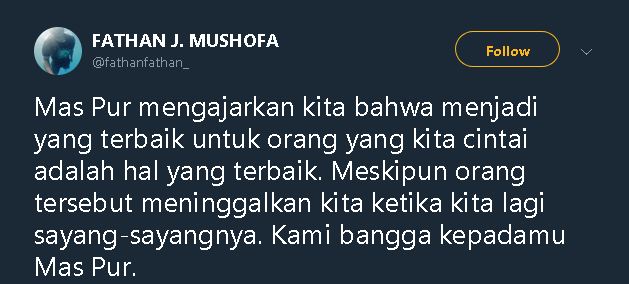 10 Ungkapan bijak 'Mas Pur Effect' ini bikin pejuang cinta makin tegar