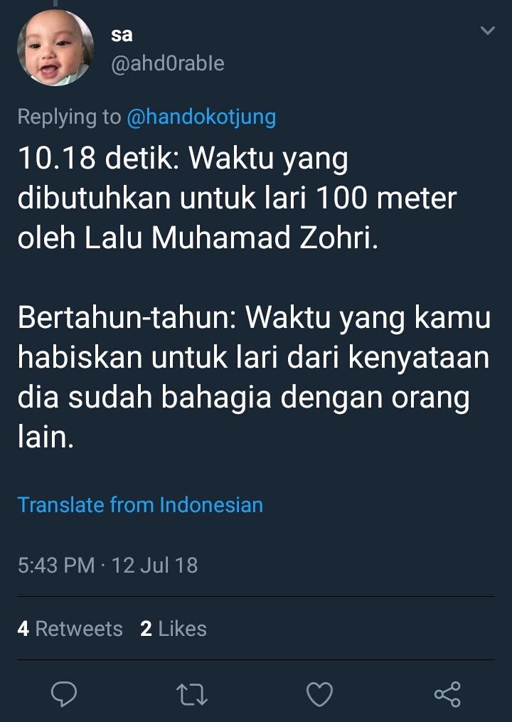 10 Cuitan perbandingan waktu Zohri ini bikin pingin ketawa sambil lari