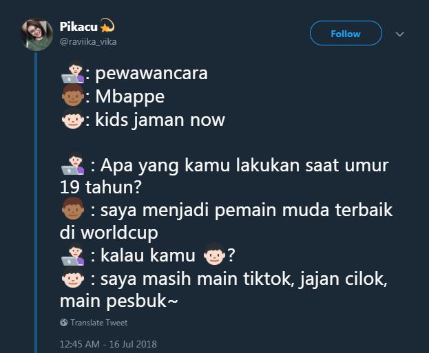 10 Cuitan kocak beda Mbappe vs anak muda zaman now ini bikin ngakak