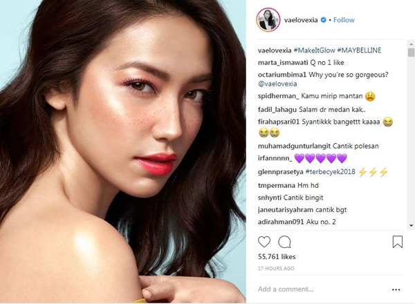 Pamer wajah makeup freckles, Velove Vexia disebut mirip seleb Korea