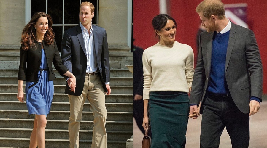 Jadi pusat sorotan, ini 11 beda gaya mesra William-Kate & Harry-Meghan