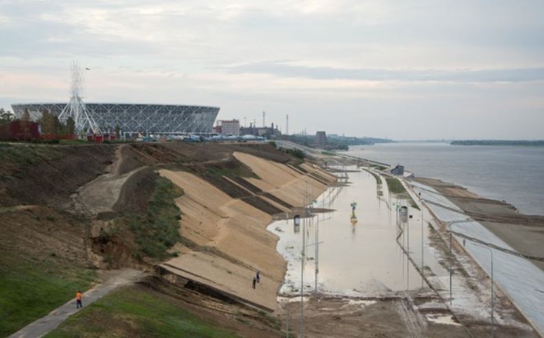 Stadion Piala Dunia di Rusia rusak dihantam hujan, ini penampakannya
