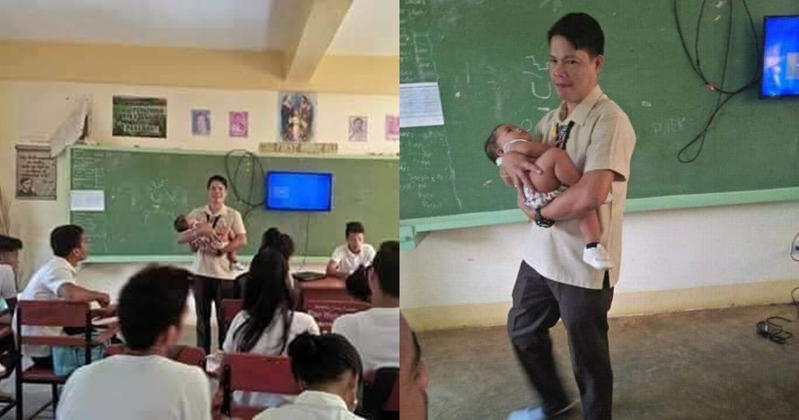 Kisah di balik foto guru gendong bayi saat ujian ini bikin haru