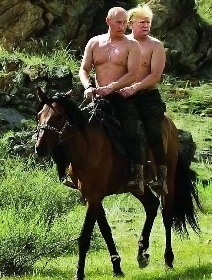 10 Editan foto 'Trump akrab sama Putin' ini konyolnya keterlaluan