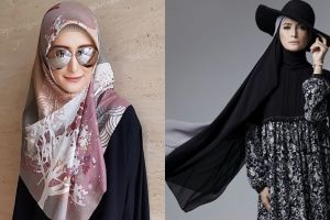 10 Gaya hijab ala Inneke Koesherawati, dari simpel hingga retro