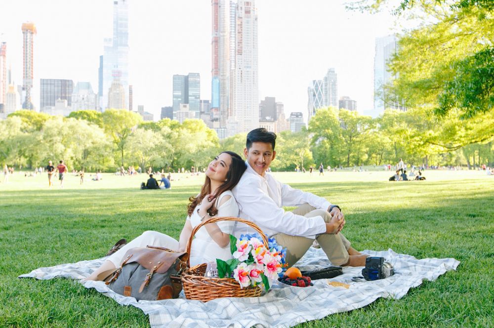 6 Foto prewedding Tasya Kamila & Randi di New York, kasual dan santai