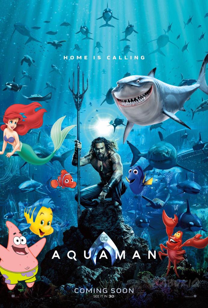 8 Pelesetan poster film Aquaman ini kocaknya bikin ngakak sampai basah