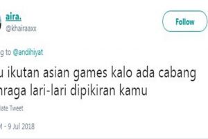 10 Cuitan kocak 'mau ikutan Asian Games' ini bikin kamu senyum kecut