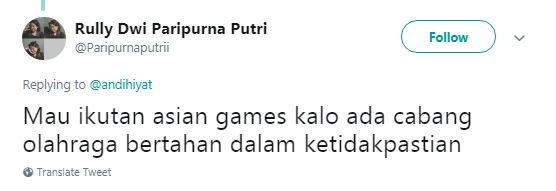 10 Cuitan kocak 'mau ikutan Asian Games' ini bikin kamu senyum kecut