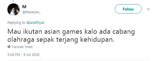 10 Cuitan kocak 'mau ikutan Asian Games' ini bikin kamu senyum kecut