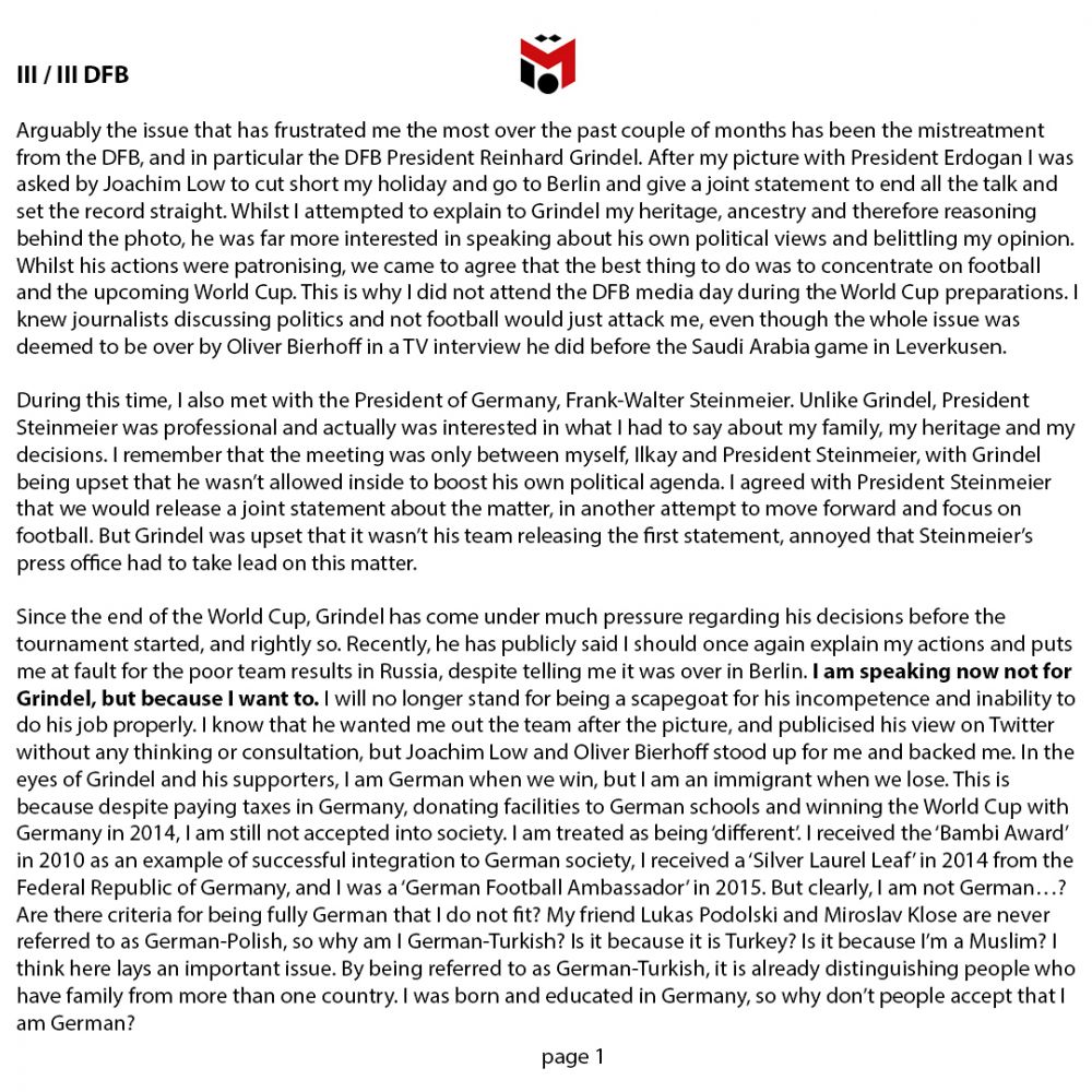 Ini alasan Mesut Oezil mundur dari timnas, berkaitan dengan Erdogan