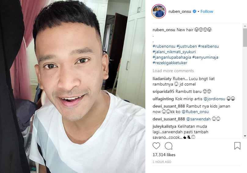 Ubah gaya rambut, penampilan terbaru Ruben Onsu ini disebut bak ABG