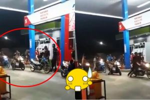 Antrian panjang di SPBU ini endingnya bikin ngakak sambil tepuk jidat