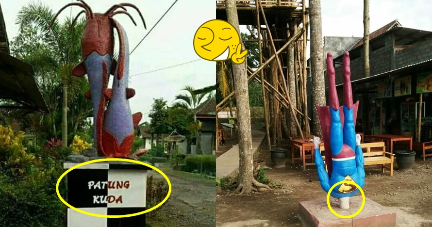 8 Patung aneh ini cuma ada di Indonesia, absurdnya bikin tepuk jidat