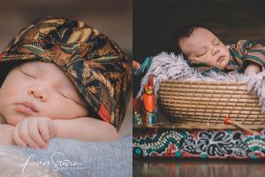 6 Potret newborn baby Vicky Shu bertema adat Jawa, kental unsur budaya