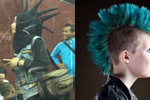 Gadis cantik berhijab ala mohawk ini bikin heboh, nyentrik banget