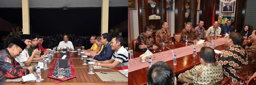 5 Beda gaya Jokowi dan SBY saat konsolidasi bersama petinggi partai