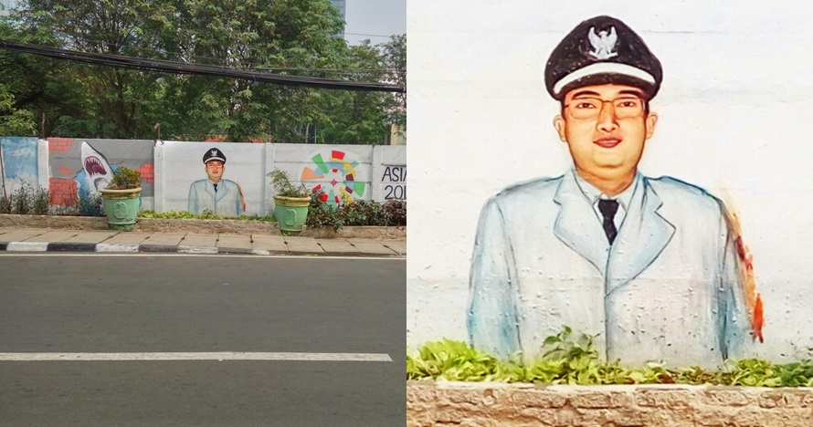 Mural Anies Baswedan ini hasilnya disebut lebih mirip Fadli Zon