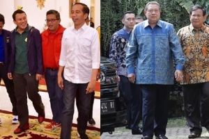 Ini beda 5 gaya pertemuan koalisi Jokowi & Prabowo bahas Pilpres 2019
