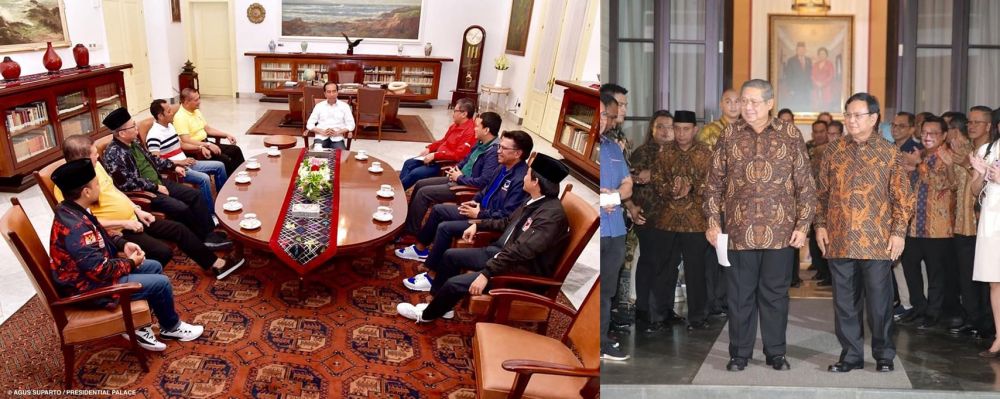 Ini beda 5 gaya pertemuan koalisi Jokowi & Prabowo bahas Pilpres 2019
