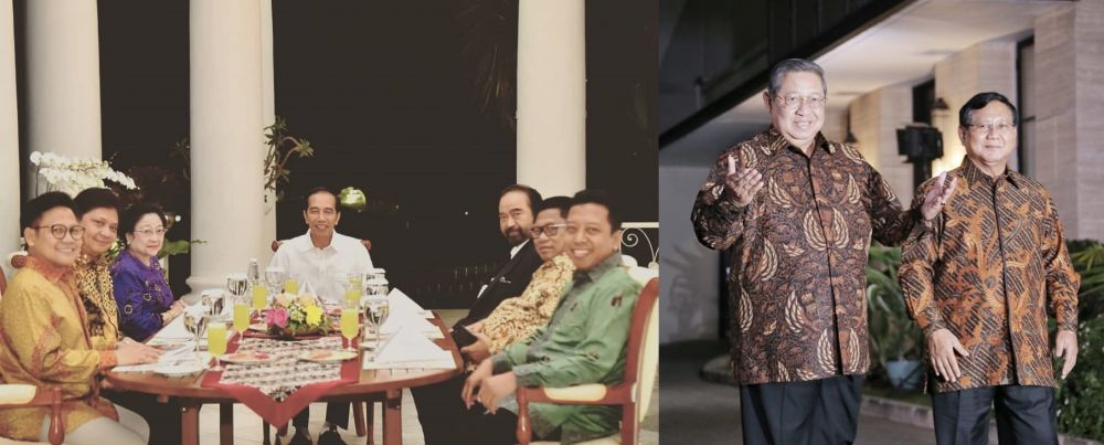 Ini beda 5 gaya pertemuan koalisi Jokowi & Prabowo bahas Pilpres 2019