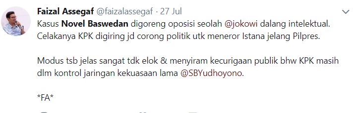 10 Cuitan soal 1 tahun twet Jokowi soal kasus Novel ini mak jleb