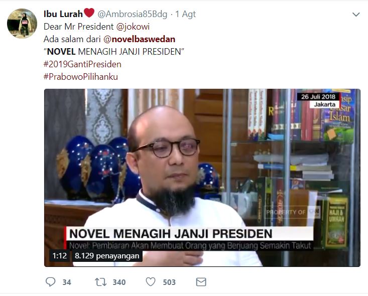 10 Cuitan soal 1 tahun twet Jokowi soal kasus Novel ini mak jleb