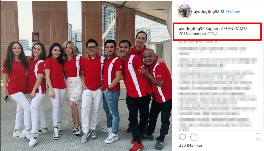 Salah promosikan Asian Games, Ayu Ting Ting dihujat pol-polan