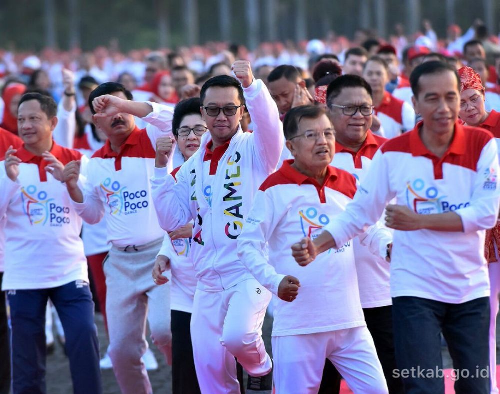 Pecahkan rekor dunia, begini 5 aksi Presiden Jokowi joget poco-poco