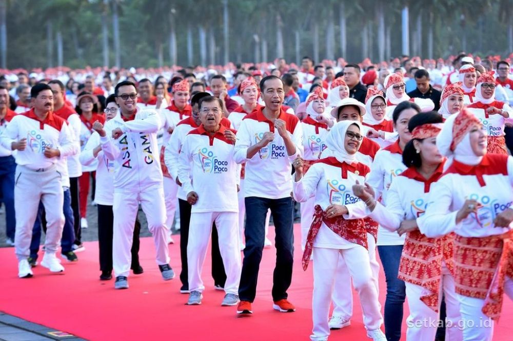 Pecahkan rekor dunia, begini 5 aksi Presiden Jokowi joget poco-poco