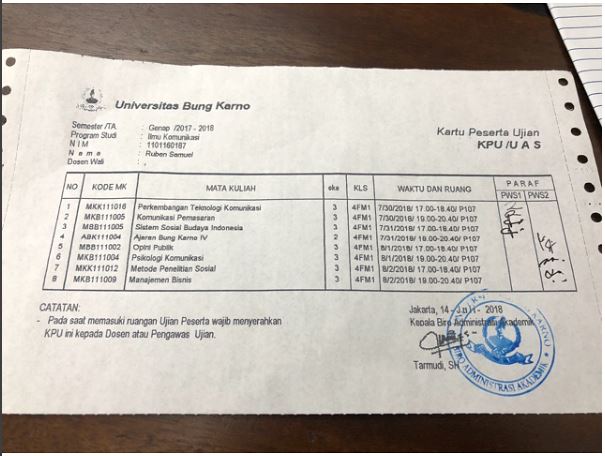 Diamanahi Jupe untuk kuliah, ini curhat Ruben Onsu saat ujian susulan