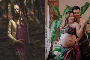 5 Seleb ini foto maternity pakai kain tradisional, vintage abis