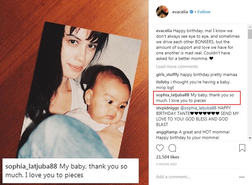 Sophia Latjuba ulang tahun, ucapan Eva Celia bikin haru