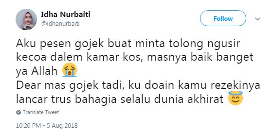 Driver ojol terima order masuk kamar kos cewek, alasannya bikin ngakak