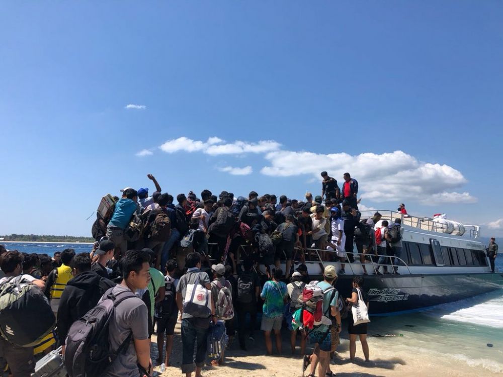 Penampakan kondisi Pulau Gili usai dikosongkan dari warga dan turis