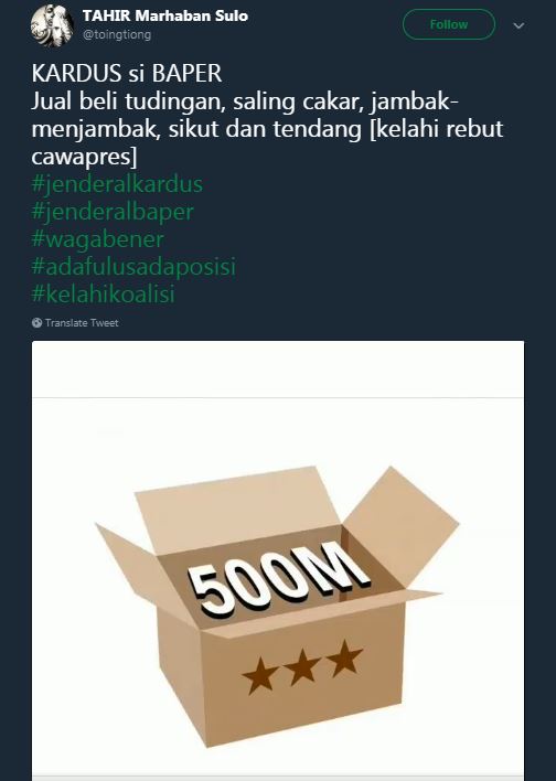 Ramai soal Jenderal Kardus, 10 reaksi kocak & menohok dari warganet
