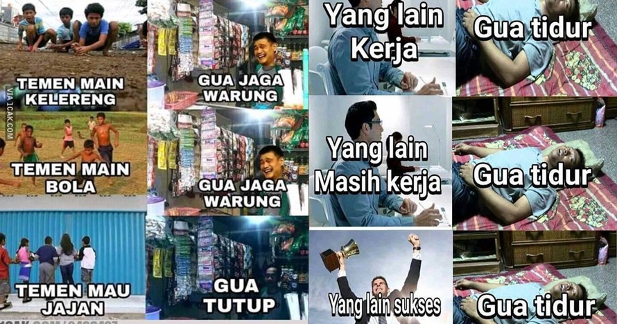 10 Meme 'aktivitas lo vs gue' ini kocaknya nampol abis