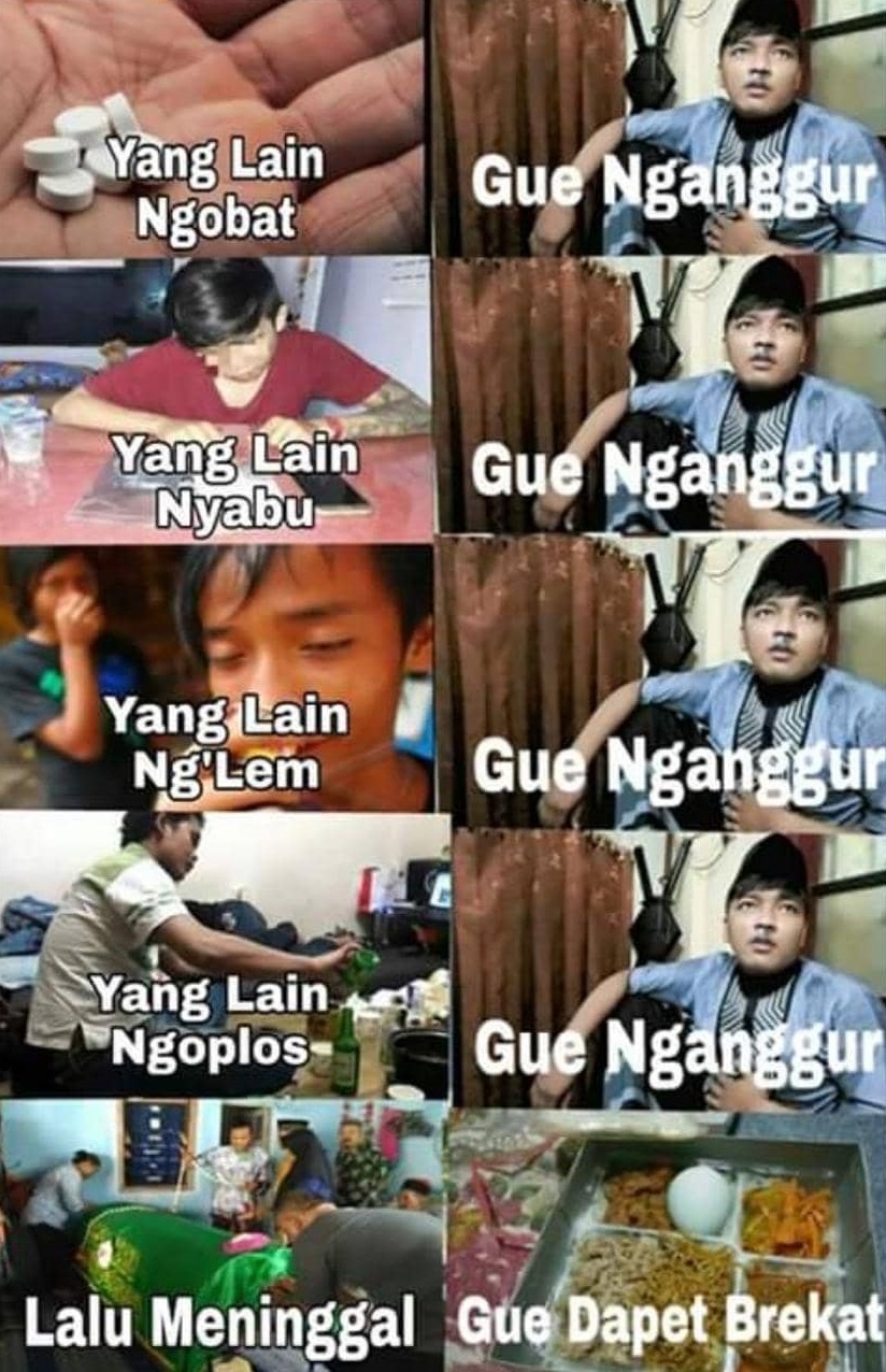 10 Meme 'aktivitas lo vs gue' ini kocaknya nampol abis
